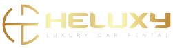 Heluxy Luxury Car Rental Gold colour Logo